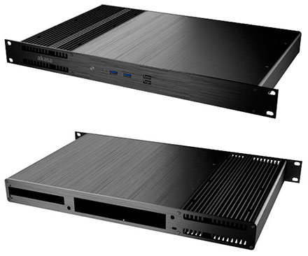 Akasa Galileo TU3 Thin-ITX 1U Rackmount Gehuse (A-ITX29-M1B)