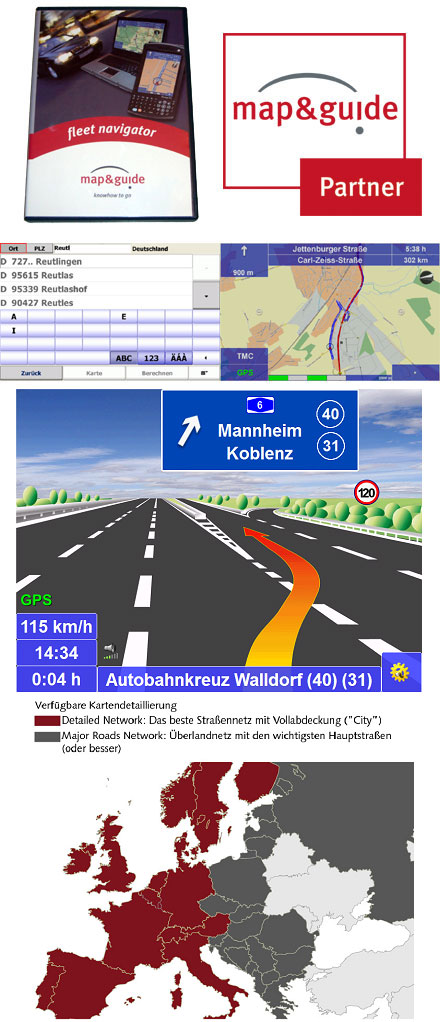 PTV FleetNavigator 10.5 (Europa inkl. Osteuropa, Sprachausgabe, TMC) [PDA/PC <b>UPDATE-VERSION</b>]