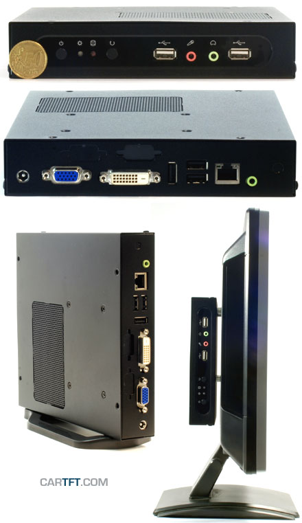 MiniPC HAHE-MC-B Enclosure (for Intel D945GSEJT Half-Height ITX) [Black]