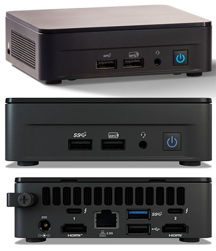 Intel NUC12WSKi5 (Intel Core i5-1240P up to 4,40GHz, 2x HDMI, 2x Thunderbolt 4)